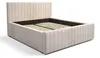 Polsterbett Batina Doppelbett Chenille-Gewebe beige Produktbild-Vorschau 3