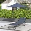 Outsunny Sonnenliege Gartenliege 4-stufige Rückenlehne Produktbild-Vorschau 7