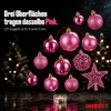 Weihnachtskugeln Set ONBEST Pink 128-teilig – bruchsichere Produktbild-Vorschau 2