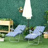 2er-Set Liegestuhl Set mit Kissen klappbar Sonnenliege 5 Produktbild-Vorschau 2