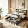 Letto imbottito INONEFT, 160 x 200 cm, letto matrimoniale, Anteprima dell’immagine prodotto 1