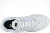 A top-down view of a white Nike Air Max Plus TN sneaker against a white background. Produktbild-Vorschau