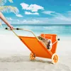 Casaria Chaise longue de plage Crête Orange transat pliable Voir les images du produit 3