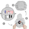 Intirilife Kosmetiktasche in HELL GRAU – Runder One Step Produktbild-Vorschau 7