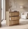 Commode moderne à 3 tiroirs | Meuble d'appoint blanc | Voir les images du produit 10