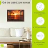 ARTland Leinwandbild Fensterblick Sonnenuntergang am Strand Produktbild-Vorschau 2