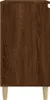 The back view of a wooden nightstand with four legs. Náhled obrázku produktu
