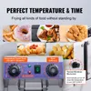 Close-up of an electric fryer control panel with various fried foods shown above. Produktbild-Vorschau