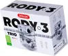 The image shows the packaging of a Zolux Rody3 Trio hamster cage. Anteprima dell’immagine prodotto