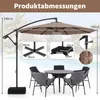 Parasol COSTWAY 300 cm ze stojakiem, parasol z korbą, Podgląd zdjęcia produktu 3