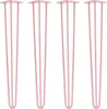 Four pink hairpin legs are arranged in a row against a white background. Podgląd zdjęcia produktu
