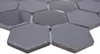Keramik Mosaik Hexagon schwarz glänzend R10B Duschtasse Produktbild-Vorschau 5