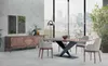 Luxus Set Für Esszimmer 5tlg Tisch 4x Stuhle mit Anrichte Produktbild-Vorschau 3