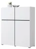 Komoda wysoka CROSS 4D 119cm biała/czarna Podgląd zdjęcia produktu 4
