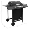 vidaXL Gasgrill mit 4 Flammen Schwarz Produktbild-Vorschau 6