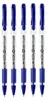 A product shot of five blue gel pens. Podgląd zdjęcia produktu