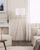 BELIANI Stehlampe Gold und Weiß Metall 148 cm runder Produktbild-Vorschau 3