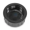 A black threaded cap on a white background. Produktbild-Vorschau