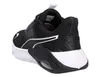 The rear view of a black and white Puma sneaker. Produktbild-Vorschau