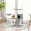 vidaXL Arbre à chat avec colonnes à griffer en sisal Crème Voir les images du produit 8