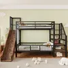 STILVORA Metall-Hochbett 90x200 cm mit Rutsche & Produktbild-Vorschau 2