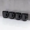 4er Set Steingut Tassen 300ml Schwarz Kaffeetasse Produktbild-Vorschau 5