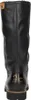 A back view of a black leather boot. Voir les images du produit