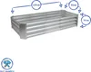 A rectangular raised garden bed made of corrugated metal. Produktbild-Vorschau