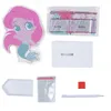 A flat lay of a diamond painting kit for a mermaid. Voir les images du produit