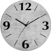 ARTland Glas Wanduhr Funkuhr - schwarzer Zeiger Grauer Produktbild-Vorschau 1
