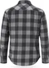 The back view of a checkered long-sleeved shirt. Produktbild-Vorschau