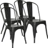 lot de 4 chaises de salle à manger empilables métal design Voir les images du produit 1