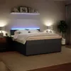 Boxspringbett mit Matratze Dunkelgrau 200x200 cm Samt Produktbild-Vorschau 5