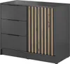 Kommode Stilo Graphit mit Eiche Artisan Lamellen – 105 cm, Produktbild-Vorschau 1