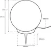 LUMILED Milchig Lampe sphérique 40 cm Extérieur Lampe Voir les images du produit 12