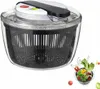 Schwarze kompakte Salatschleuder BPA‑frei mit Deckel Produktbild-Vorschau 3