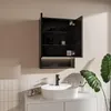 HAJDUK FURNITURE Spiegelkast Badkamer LED Zwart 50x70 cm Productafbeelding-voorbeeld 2