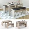 Vicco Esstisch Set Sentio, 90 x 140 cm mit 2 Bänken, Sonoma Produktbild-Vorschau 2
