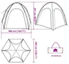 Tenda per piscina vidaXL Grigio 366 x 305 x 231 cm in Anteprima dell’immagine prodotto 7