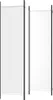 A white room divider with black metal frames. Voir les images du produit