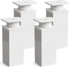 4er Set sossai moderne Möbelfüße in Weiß 60mm Produktbild-Vorschau 1