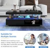 OKWISH Table Basse, 2 Tiroirs et 2 Compartiments Ouverts, Voir les images du produit 5