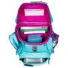 An open backpack with school supplies inside. Podgląd zdjęcia produktu