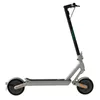 A studio shot of a gray and black electric scooter against a white background. Voir les images du produit