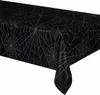 Halloween tafelkleed, spinnenweb motief, zwart-grijs, Productafbeelding-voorbeeld 1
