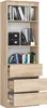 Regał R60 AKORD Dąb Sonoma 3 szuflady 180x60x35 cm Podgląd zdjęcia produktu 2