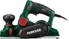 A side view of a green and black electric planer on a white background. Produktbild-Vorschau