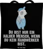 Mr. & Mrs. Panda tasche baumwolle Handwerker Herz - Schwarz Produktbild-Vorschau 1