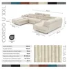 Sofiland Cordo Canapé XXL Panoramique Convertible Chaise Voir les images du produit 6