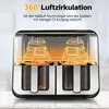 Heißluftfritteuse XXL doppel Airfryer 2600W / 9L (2x 4,5L Produktbild-Vorschau 3